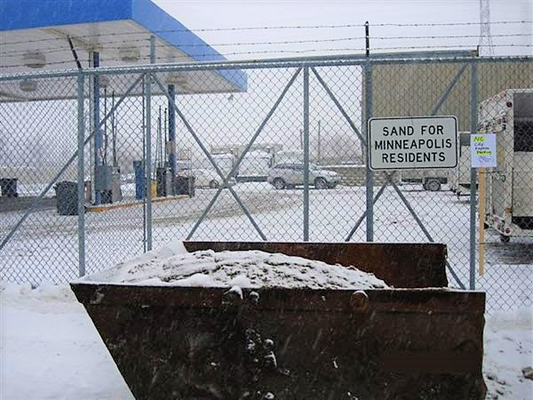 Free sand for sidewalks